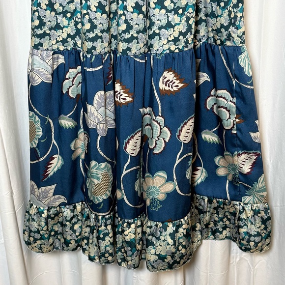 Tuckernuck Libby Floral Maxi Dress Blue Geranium Smocked Small - Picture 11 of 15